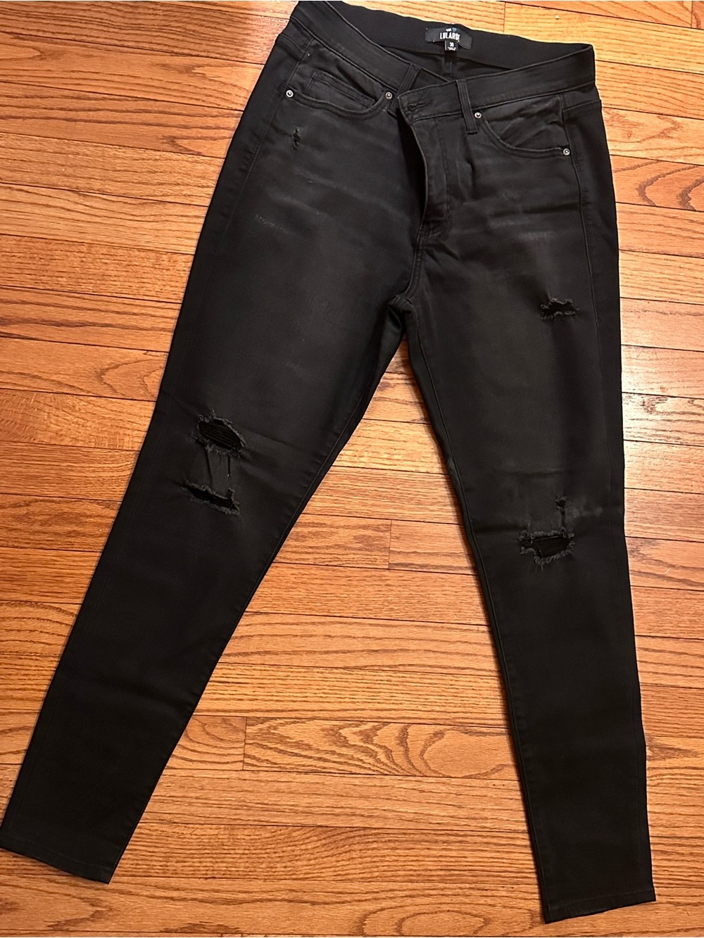 LuLaRoe Black Distressed Women's Skinny Jeans